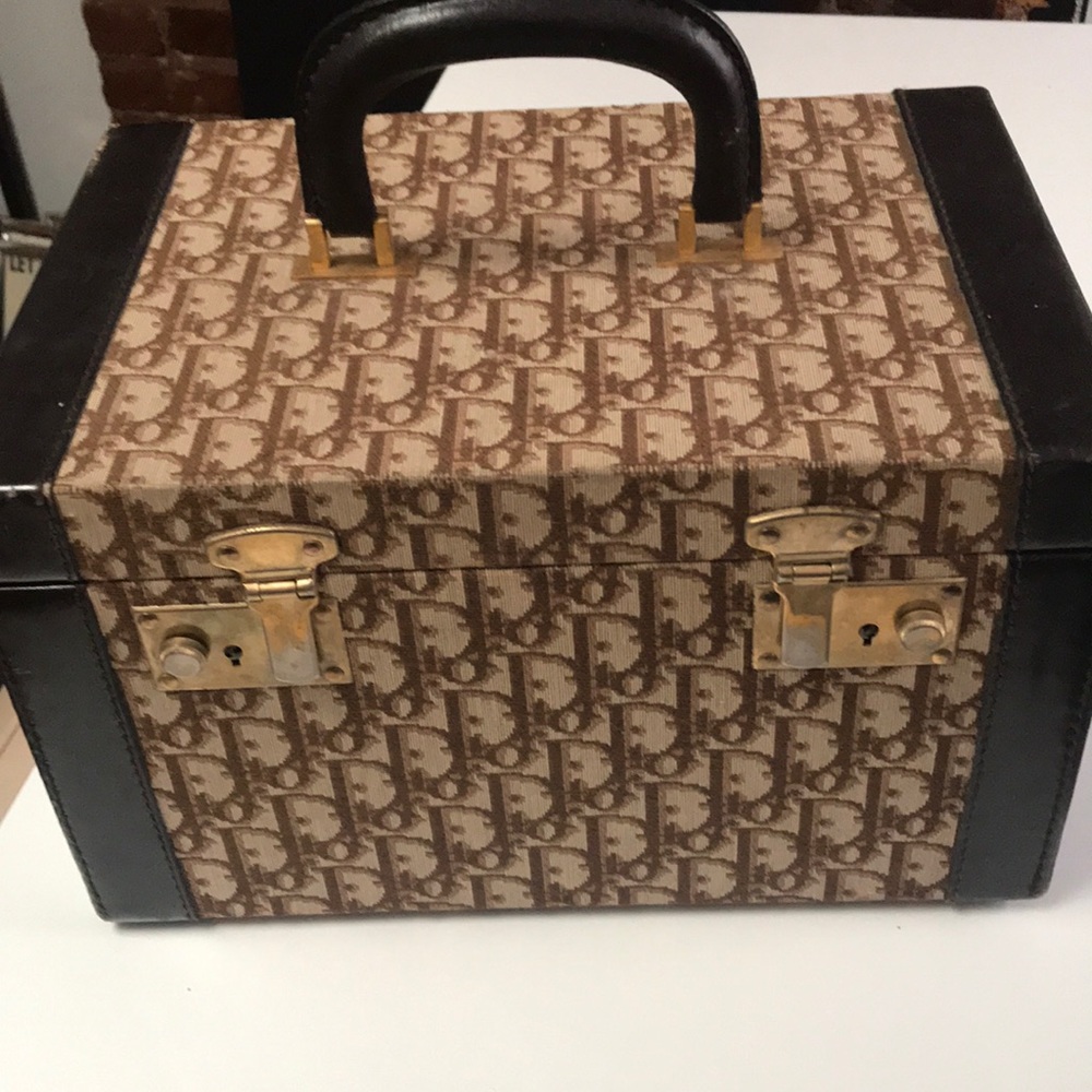 Dior Brown logo vintage 100% authentic train case